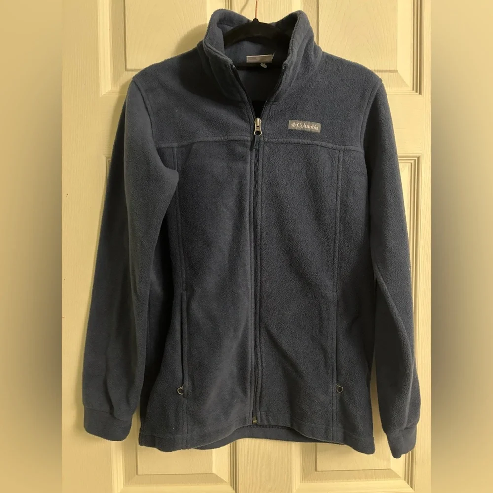 Columbia Navy Fleece Back to School Fall Winter Warm Zip Up Fleece Jacket Coat